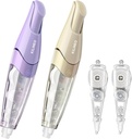 Refillable Retractable White Correction Tape, Pen Shaped White Smooth Pull Out Japanese Aesthetic Cute Correction Tape for Office Supplies, 4 PCS (ZH-87)