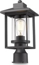 Outdoor Post Light, Exterior Post Lantern Lamps, Pathway Post Lighting Fixture, Post Lights Fixture in Black Finish with Clear Glass Shade for Garden, Backyard, Patio, Lawn, Driveway