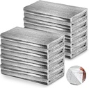 16 Pack 24'' x 48'' Self-Adhesive 2 Car Garage Door Insulation Panels Kit Bulk 0.2' Thick Double Bubble Insulation Set with Adhesive Backing Reflective Aluminum Sheet Radiant Barrier for Attic Wall