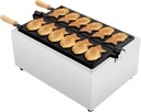 2400W 6 Slot Non-stick Fish Waffle Maker, Electric Commercial Fish Shaped Waffle Machine with Temperature & Time Control - Stainless Steel, for Home, Restaurants & Dessert Shops