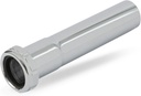 Highcraft 1-1/4” x 12” Slip Joint Extension Tube Chrome Plated Brass Extension Tube 17-Gauge for Bathroom Sink Tubular Drain Applications, Includes Nut and Washer