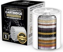 AquaHomeGroup 20-Stage Premium Shower Filter Replacement Cartridge with Spin Propeller (No Housing) - Water Filter Refill Compatible with Any Shower Filter of Similar Design 15 and 20 Stages