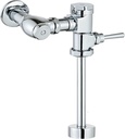 Exposed Manual Urinal Flush Valve Toilet 1 GPF Flushometer Adjustable Water Volume Knob Chrome Polish Finish Suitable for Public Places Hotel Office Market