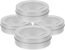 4pcs Round Tin Canister Window Lids Storage Boxes for Cookies Candy Christmas Decor