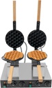 Commercial Double Head Waffle Maker Machine, 110V 2800W Professional Bubble Waffle Maker, Adjustable Temperature 122-572℉, for Bakery, Restaurant, Snack Bar or Household