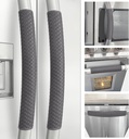 Refrigerator Door Handle Covers, 5 PCS, Performance Appliance Handle Covers, Non-Slip Fridge Door Handle Covers, Keep Your Kitchen Clean, Microwave Oven Dishwasher door Handle Protectors(Carbon Black)