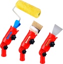 Multi-Angle Paint Brush Extender for High Ceiling, Extension Pole Attachment Holder Paint Brush Holder for Roller Scraper High Ceiling Rotating Head Walls Edges Corners