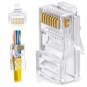 FEDUS RJ45 Cat6 Pass- through Connector RJ45 Ends, Cat5, Cat5e, Cat6 8P8C RJ45 Connector, Ethernet Cable Crimp Connectors UTP Network Plug Solid Wire og Standard Cable, LAN Crimp (PACK OF 40)