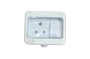 Epic vandtæt 3- Modul Plastic Gang Box med 6 Amp Switch & Socket Shacket 124; stødsikker, Glossy Finish, IP55 Enclosure til hjemmet & Office