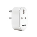 AGARO Regency 16A Wi- Fi Smart Plug med Energy Monitoring & App Control, Kompatibel med Alexa & Assistant, Voice Control for Geyser, AC & Andre Heavy Appliances, Timer & Planlægning, Hvid