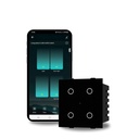 AZIOT Smart Wi- Fi Modular 4 Gang Premium Touch Switch (6 Amps Hver) - GLASS (Ikke Akryl): Elevere dit hjem med Efformless Control (Fits i Anchor Roma Classic og lignende plader) Home Automation