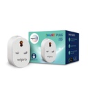 Wipro 16A Wi- Fi Smart Plug med Energy Monitoring- Egnet til store apparater som Geysers, Mikrobølgeovn Ovens, Air Conditioners (Arbejder med Alexa og assistent) - Hvid