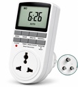 Blackt Electrotech BT41P 230V 10A Digital programmerbar Timer Socket Plug - 24x7 Electronic Outlet for Automated Lights, Energy Saving & Home Appliances (Ny)