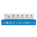 Smarteefi WiFi Smart Power Extension Mea124; Garanteret Schedules værker uden Internet Measures 124; 5 Ports Measures 124; Smart Plug Measures 124; 10A Measurement Measurement 124; Nedtællingsuret 124; Kompatibel med Alexa & Home (SE51- GS)
