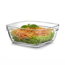 CELLO Nadir Square Servering Glas skål til køkken 1100 ml, Transparent â 124; Mikrobølgeovn Ovn & Opvaskemaskine Safe, Fryser & Køleskab Safe, Leadfree hærdet krystal glas skål til servering Blanding Spise