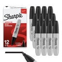 Sharpie Permanente markører, Chisel Tip, Sort, 12 Greve - Home, School, Office Supplies