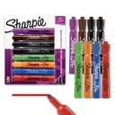 Sharpie Flip Chart markører, Bullet Tip, Assorterede farver, Low- Odor, Squeak- Free, 8 Greve - Kontor præsentation, Tilbage til skolen, Lærerforsyninger