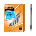 BIC Round Stic Grip Xtra Comfort Black Ballpoint Pens, 36- Count Pack