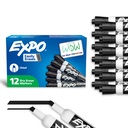 EXPO Dry Erase markører, Lav Odor Ink, Sort, Chisel Tip, 12 Greve - Whiteboard, kalender, organisation, Væsentlige forsyninger til kontor, skole, klasseværelse, lærere