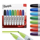 Sharpie Permanent Chisel Tip markør sæt, plakat markører for træ, plast og mere, 8 Greve