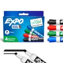 EXPO Dry erase markører, lav lugt blæk, assorterede farver, Chisel Tip, 4 Greve - Whiteboard, kalender, organisation, væsentlige forsyninger til kontor, skole, klasseværelse, lærere