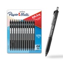 Papir Mate InkJoy 300RT Udtrækkelig kuglepenne, Medium Point (1,0 mm), Sort, 24 Greve