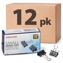 Officemate Small Binder Clips, Black, 12 bokse med 1 dozen Hver (144 i alt) (99020)