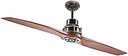 Kichler Lighting 56-in Satin Black with Antique Pewter Accents Downrod Mount Indoor Ceiling Fan with Remote (2-Blade)