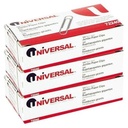 Universal Nonskid Paper Clips, Wire, Jumbo, Silver- 100 ct, 3 pk