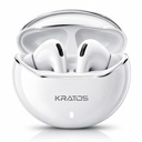 Kratos TW02 Ear Bud Trådløs med 60H Playtime, Støj Isolation & Clear Calls, Bluetooth Earknopper med stemme assistent, Ear Bud med Bluetooth V 5.3 & med Type C Fast opladning, IPX5 TWS Earphones
