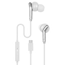 Zebronics Type- C Wired Earphones, in- Line MIC, Deep Bass, 1,2 m kabel, 10mm Neodym driver, Let vægt, in- Ear Design, kompatibel med Mobile, Tablet, Laptop (Bro C, White)
