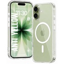 DIZORO krystal klar magnetisk kompatibel med iPhone 17 sag med anti-gul anti-skrabe stødsikker gennemsigtig dækning
