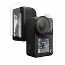 POPIO military- Grade Gorilla hærdet glas til DJI Osmo Action 4 Kamera (gennemsigtig) Kant til kant fuld skærm Dækning med installationssæt, komplet sæt af 3 glas