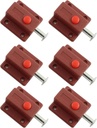 6 stk Automatisk Spring Loaded glidning PVC Dørlås, Brown