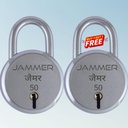 Jammer Round 50 Lock, 6 Lever, Lille størrelse, Enkelt lås, Iron Body, Lock for Home med nøgle (Køb 1 Få 1, 2)