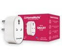 Homemate WiFi Smart Plug Socket 16A (Pack of 1), Med energiovervågning, Arbejder med Alexa, Assistent og Siri (Type D - 16A, Pack of 1)