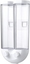 Wall-Mounted Dry Food Dispenser, Rice Bucket Multi Compartments Automatic Metering Storage Box, Compartmentalized Storage Grain Storage Tank, Sealed Grain Container for Kitchen-White||2500ml