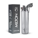 MILTON Aston 1000 BPA & BPS- Free Water Bottle 1 ltr Measure- Grade Plastic Mea124; One- Click Open Measure- Measure- Proof Measure- 124; Sip & Gulp Lid I Ideel for Office, School, College, Gym, Grey