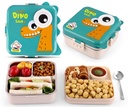 3-Compartment Stainless Steel Lunch Box – Insulated, Leak-Proof & BPA-Free Bento Box with Tray, Spoon & Container for School, Office, Travel – 1120ml + 70ml, Green