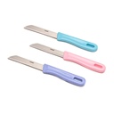 Rena Rustfrit stål 90 mm Serveret Kniv sæt af 3, Sharp Køkken Knive til frugter, Grøntsager, Brød, Dagligt køkken Brug lang holdbarhed sæt. 3 Piece Fødselsdag Kniv Sæt Pink, Blå, Lilla