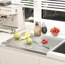 Stewit ® stort rustfrit stål skærebræt til køkken, snitbræt til kød, grøntsager og frugt, ekstra stor tunge Duty Countertop overflade, let at rengøre og holdbart