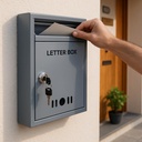 HOMIFLY Wall Mount A4 Størrelse Brev Box / Mail Box / Suggestion Box / Klager Box for Office / Post Box for Home gate med klar vinduesvisning og sikker nøgle lås - (Grå)