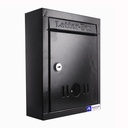 Hustle Grind Mail Box / Letter Box til hjem og kontor; Gate og Wall Mount med Key Lock Big Size (sort)