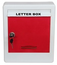 Lepose Holdbar Plastic Letterbox til hjemmet, Gate, Office, Wall, Lejlighed, Banglow, Villas med 2 nøgler i rød og hvid farve