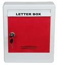 Lepose Plastic Postkasse med 2 taster (rød og hvid, 225 X 275 X 95 mm)