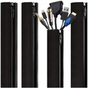 Cable Management Sleeve - 4 Cable Sleeve Cord Arrangører - PC Cable Management Solution - Wires Sleeve Black