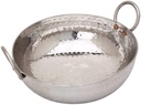 KC Sandwich Bottom Heavy Guage rustfrit stål Hammered Kadhai Cookware (1500 ML)