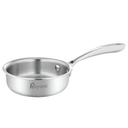 Triply rustfrit stål Tadka Pan (0.6L, 13cm) med Innovative Stay- Cool håndtag, 2,5 mm Tyk tung bund mælk Pan & Tadka Pan, Ingen kemisk coating, Induction Friendly Cookware, 5 års garanti