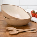 Eha sæt af 2 jord- venlige multi-purpose skåle til køkken med skeer - 124; 750 ml - 124; Lavet med ris Husk Biocomposite - 124; Mikrobølgeovn Safe Bowl - 124; for Hot & Cold Serving Bowl - sæt - 124; Tortilla