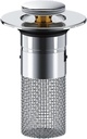 Bathroom Sink Stopper, Pop Up Stainless Steel Floor Drain Filter with Basket Hair Catcher, Sink Drain Strainer